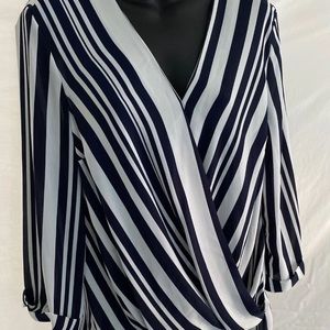 Atmosphere striped crisscross top Size 12